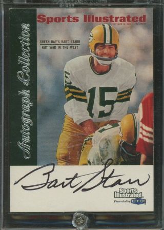 1999 Fleer Greats Of The Game Bart Starr Signed Auto Packers W/ Factory Stamp
