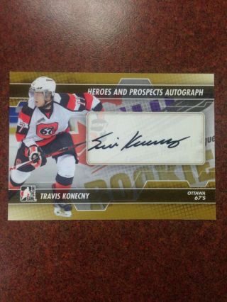 2013 - 14 Itg Heroes And Prospects Autograph Travis Konecny Flyers
