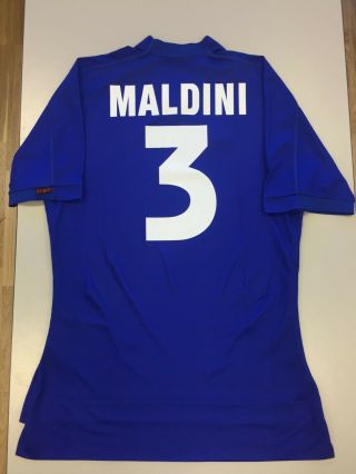 Maldini 3.  Italy Home Football Shirt 1999 - 2000.  Size: Xl.  Kappa Camiseta