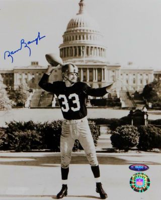 Sammy Baugh Autographed Redskins 8x10 Capitol Photo - Tristar Auth Blue