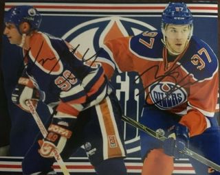 Connor Mcdavid Wayne Gretzky Autographed 8x10 Photo Edmonton Oilers