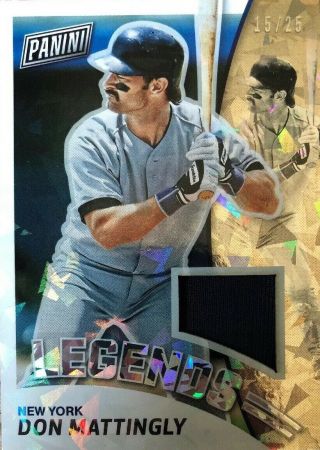 2019 Panini National Don Mattingly Legends Cracked Ice Jersey Relic /25 Yankees