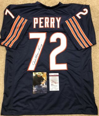 William Fridge Perry Chicago Bears Authentic Autographed Jersey Nfl Football Jsa
