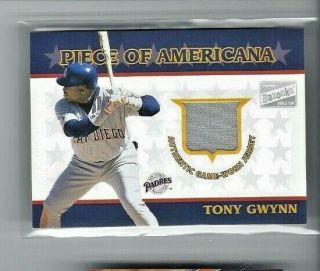 2003 Topps Bazooka Tony Gwynn Jersey Card,  Piece Of Americana,  Padres Legend