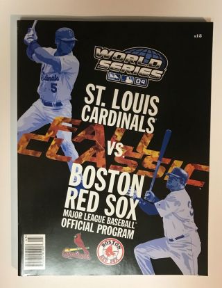 2004 World Series Official Mlb Program - St.  Louis Cardinals Vs.  Bosten Red Sox