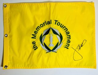 Jordan Spieth Signed Autograph The Memorial Golf Tournament Flag Proof Auto