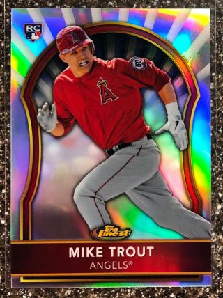 2011 Topps Finest Refractor Mike Trout Rookie Card 251/549 Angels 94