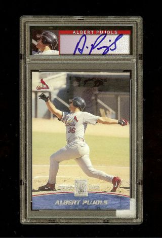 2001 Albert Pujols Topps Reserve Auto Rc Uncirculated Psa Rookie Sp