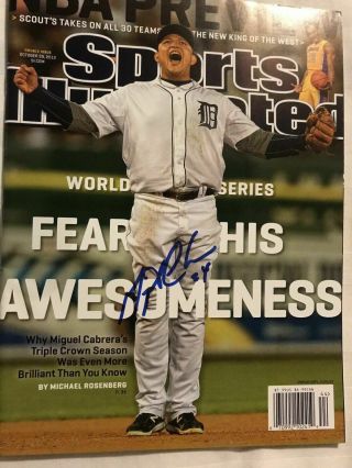 2012 Miguel Cabrera Detroit Tigers Autographed Signed Sports Illustrated