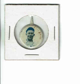 1938 Our National Game Pin Tab : Gabby Hartnett Chicago Cubs