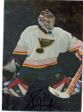 Grant Fuhr 1998 - 9 Itg In The Game Be A Player Bap Autograph St Louis Blues