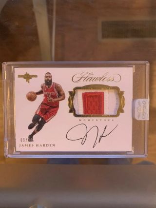 2016 - 17 Panini Flawless James Harden Patch Auto 9/10