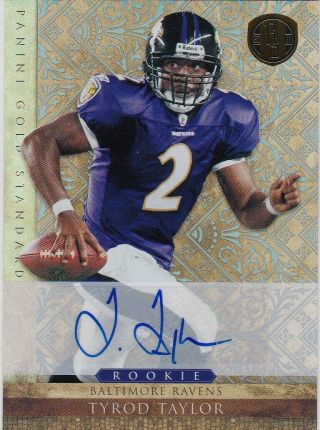 Tyrod Taylor Baltimore Ravens La Chargers 2011 Gold Standard Rookie Auto Rc /499