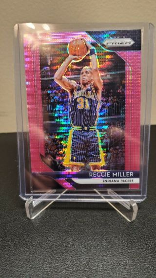 2018 - 19 Prizm Pink Pulsar Reggie Miller 4/42 Indiana Pacers Sp