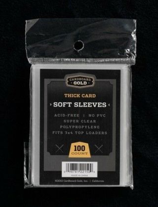 500 - 5 Packs Cbg Thick Card Soft Sleeves - 2nd Generation Protection - Ps