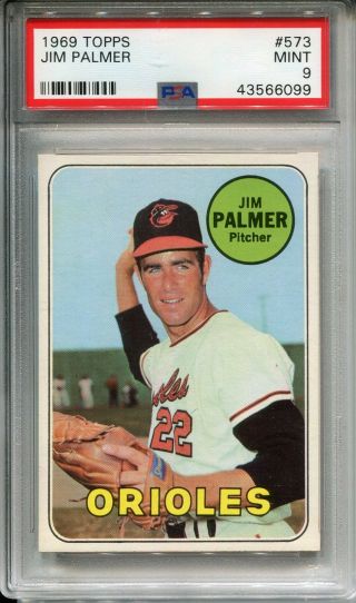 1969 Topps 573 Jim Palmer Psa 9 Baltimore Orioles