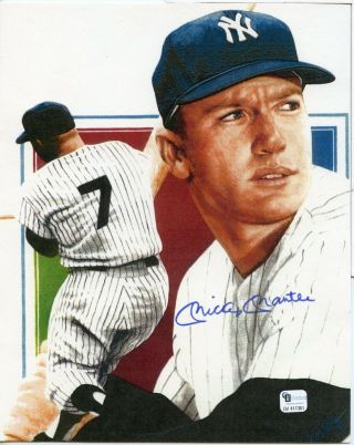 Mickey Mantle Signed York Yankees Collage 8x10 Photo Ed2211