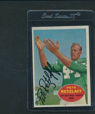 1960 Topps 85 Pete Retzlaff Philadelphia Eagles Signed Auto A2234