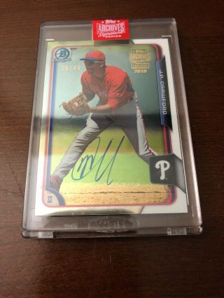 2019 Topps Archives Signature Series J.  P.  Crawford Phillies Bowman Auto 30/46