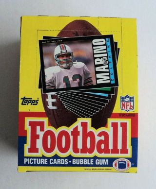 1985 Topps Football Wax Pack Display Box - - Hurry Flash