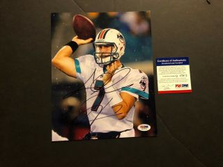 Chad Henne Signed Autographed Dolphins 8x10 Photo Psa/dna Cert