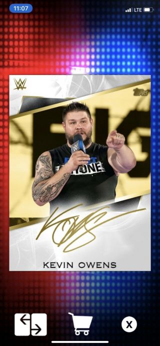 Wwe Topps Slam Digital 2019 Silver And Gold Signature Series Kevin Owens 100cc