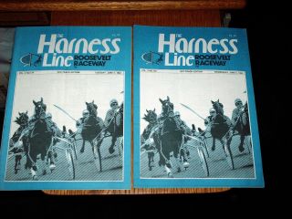 2 Roosevelt Raceway 1984 Harness Horse Racing Programs - Color Of Money - Damiel