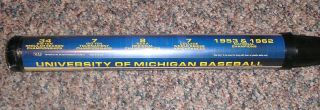 2008 Michigan Baseball Wiffle Ball Bat w/ Poster SGA 2