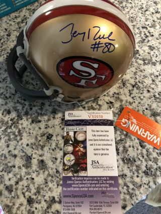 Jerry Rice Signed/autographed Sf 49ers Mini Helmet Jsa Cert