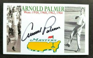 Arnold Palmer 4 Time Masters Champion (