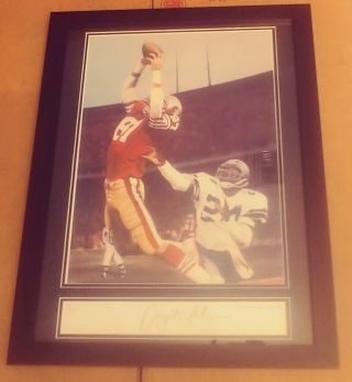 Dwight Clark Authentic Signed Autographed 49ers Framed 18x24 Lithograph Jsa
