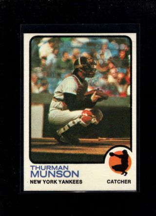 1973 Topps 142 Thurman Munson Yankees Nm Li5095