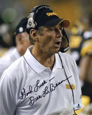 Dick Lebeau Signed Autographed 8x10 Photo Pittsburgh Steelers Legend Beckett Bas