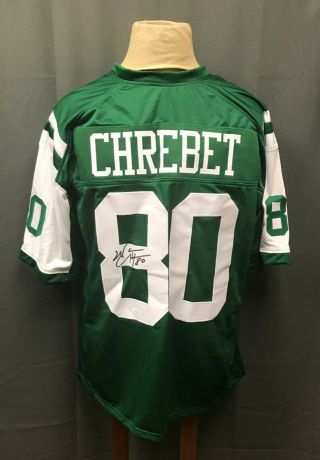 Wayne Chrebet 80 Signed Ny Jets Jersey Autographed Auto Sz Xl Jsa Witnessed