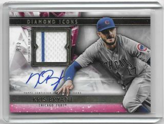 Kris Bryant 2019 Topps Diamond Icons Relic Jersey Patch Auto Autograph Red 4/5