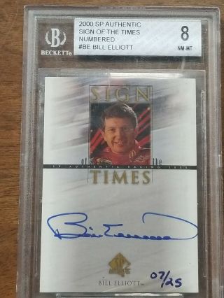 2000 Sp Authentic Sign Of The Times Bill Elliott 7/25