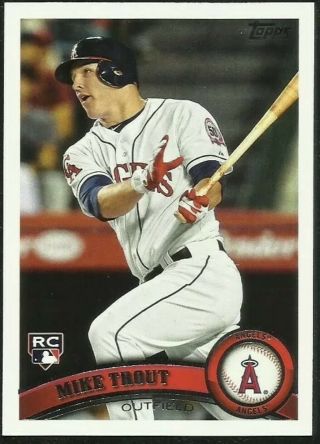 2011 Topps Update Us175 Mike Trout Angels Rc Rookie
