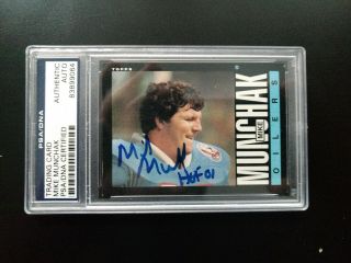 1985 Topps Mike Munchak Signed Psa Dna Slabbed Trading Card