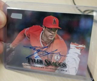 2019 Topps Stadium Club Tyler Skaggs Auto Autograph Angels