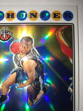 2008 - 09 Russell Westbrook Topps Chrome Refractor Rookie 184 THUNDER  4