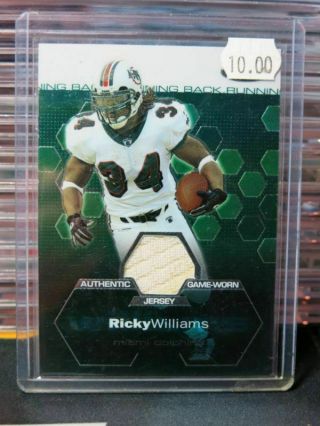 2003 Topps Finest Ricky Williams Game Jersey Relic Dolphins Rw