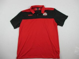 Nike Ohio State Buckeyes - Black/red Dri - Fit Polo Shirt (3xl) -