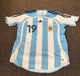 Argentina Messi 2006 World Cup Home Adidas Jersey Football Soccer Medium