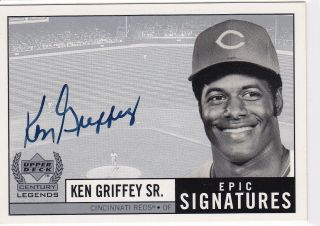 1999 Upper Deck Century Legends Epic Signatures Autograph Ken Griffey Auto Sp