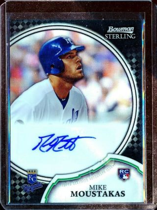 2011 Bowman Sterling 13 Mike Moustakas Black Refractor Rc Rookie Auto 18/25