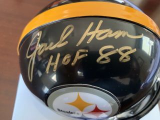 Jack Ham HOF 88 Steelers Signed AUTOGRAPH Mini Helmet In Presence PSA DNA 2