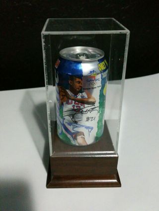 Tim Duncan Usa 2000 Sydney Olympics Hand Signed Autograph Sprite Can