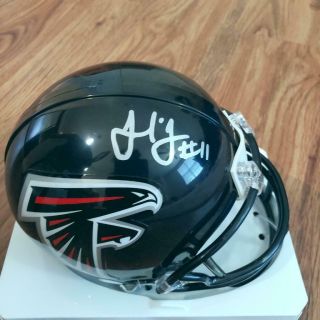 Julio Jones Autographed Signed Atlanta Falcons " Black " Mini Helmet W/