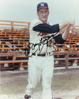 Milwaukee Braves Johnny Logan Autographed 8x10 Photo