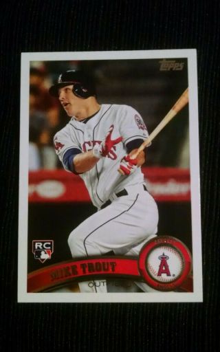 2011 Topps Update Mike Trout Rc Rookie Card Us175 Authentic